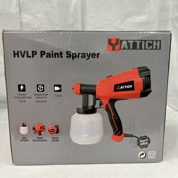 YATTICH Other Yattich Yt91 Red Paint Sprayer With 5 Copper Nozzles